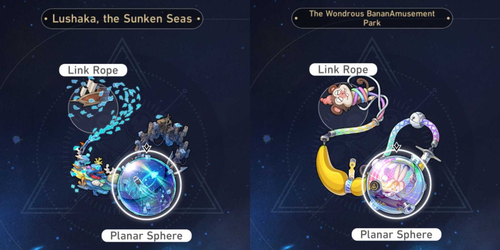Honkai: Star Rail Lushaka, The Sunken Seas The Wondrous BananAmusement Park Planar Ornaments
