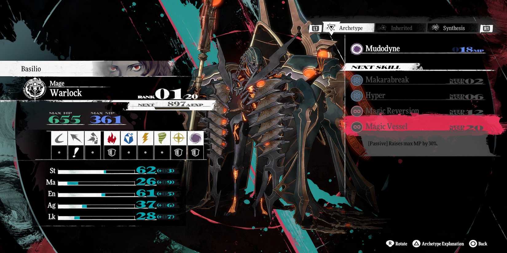 Magic Vessel skill in Metaphor ReFantazio