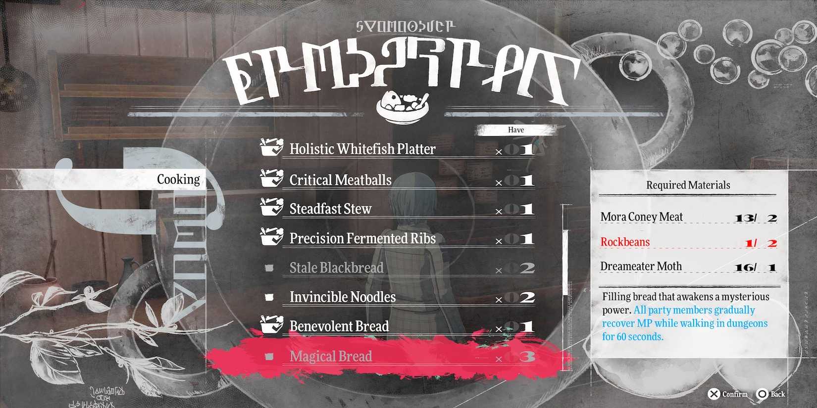 Magical Bread dish in Metaphor ReFantazio