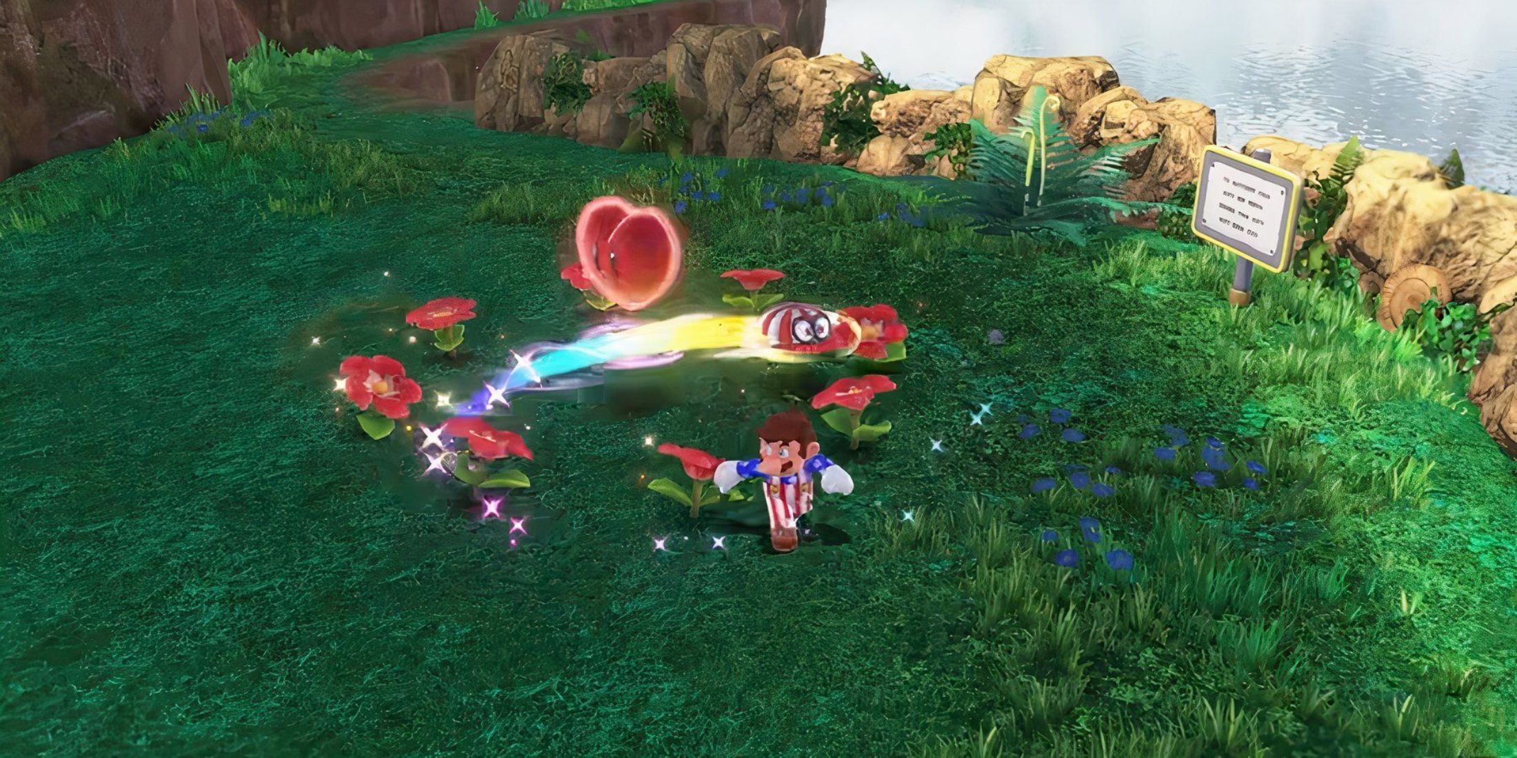 Mario collecting heart in Super Mario Odyssey