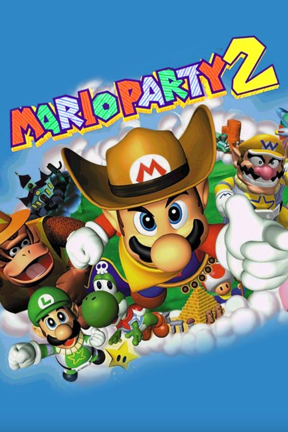 mario party 2 video game cover art tag