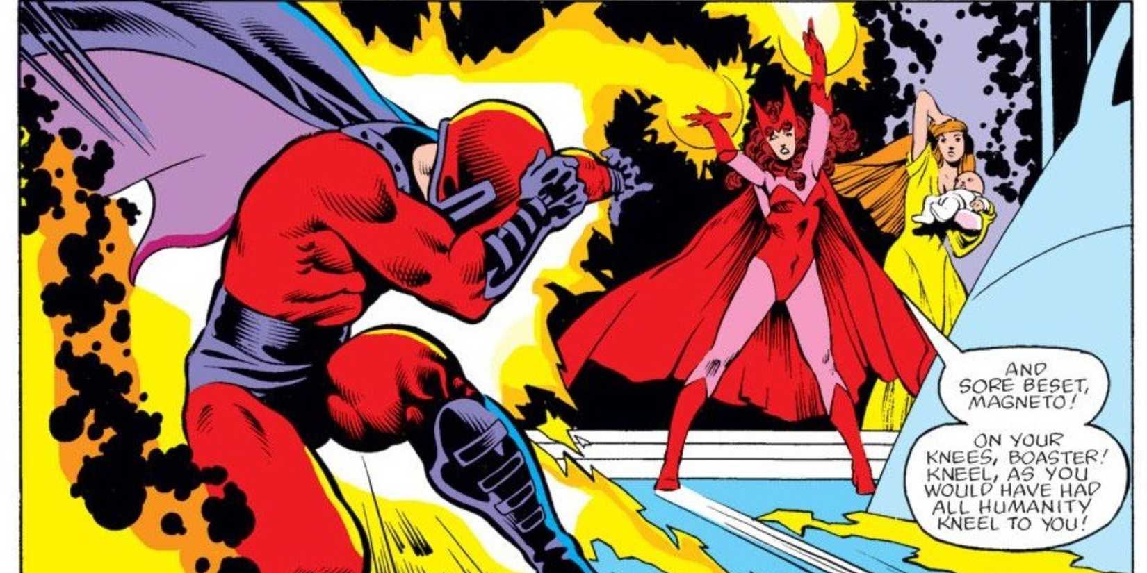 Scarlet Witch overpowering Magneto