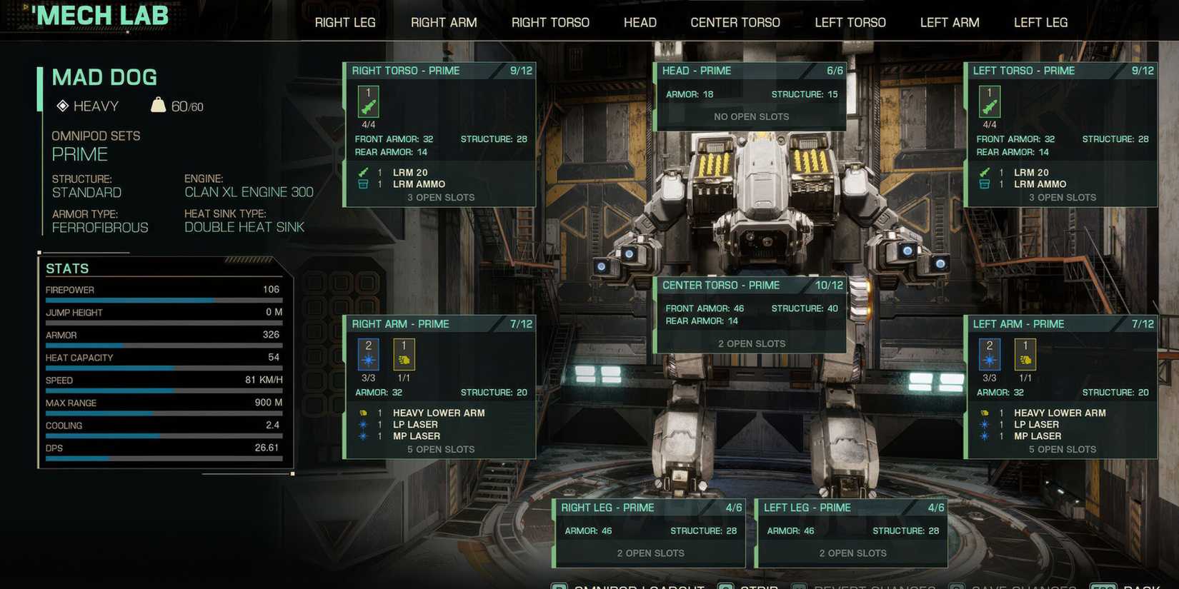 MechWarrior 5_ Clans mechlab