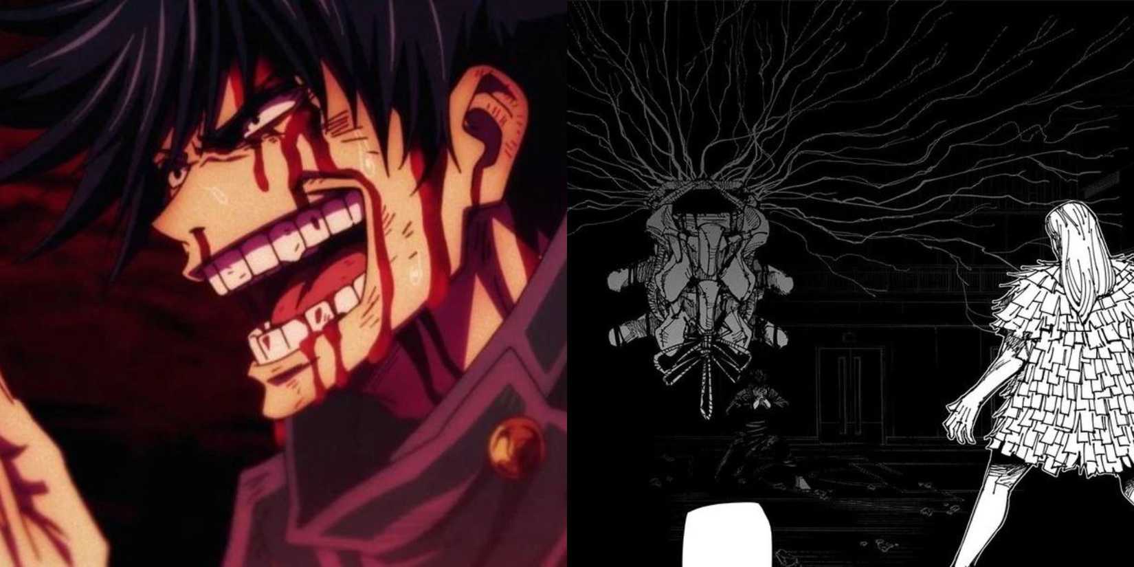 Megumi Fushiguro uses a more powerful version of Chimera Shadow Garden against Reggie Star.