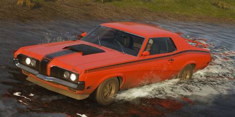 Forza Horizon 4 Mercury Cougar driving through water