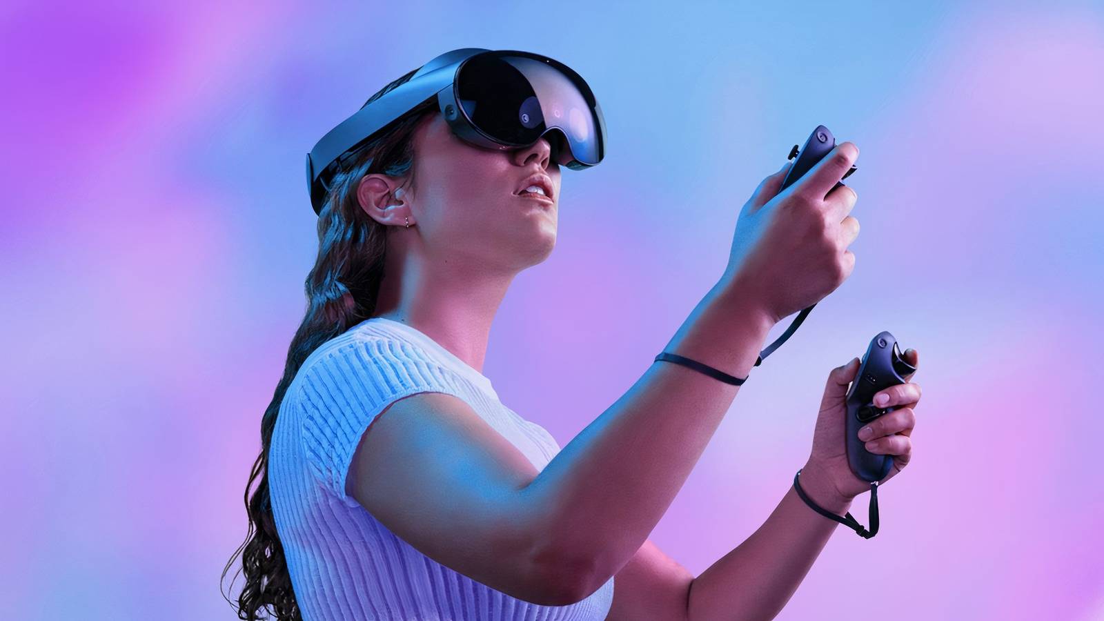 woman using meta quest pro