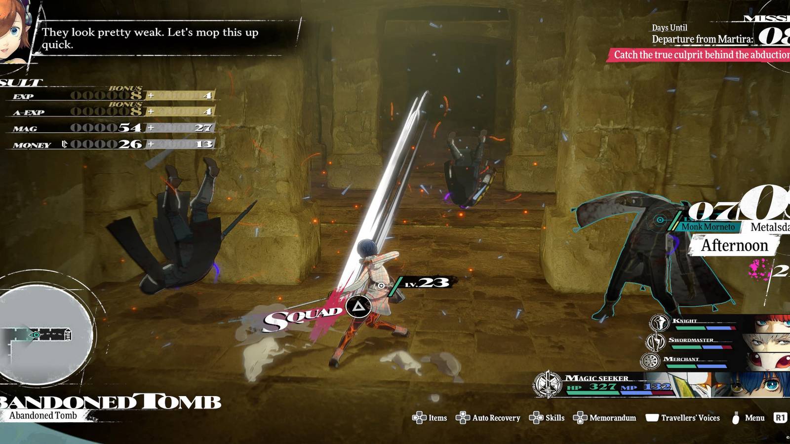 The Player Defeating Enemies In The Overworld 