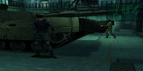 snake with his back to a tank