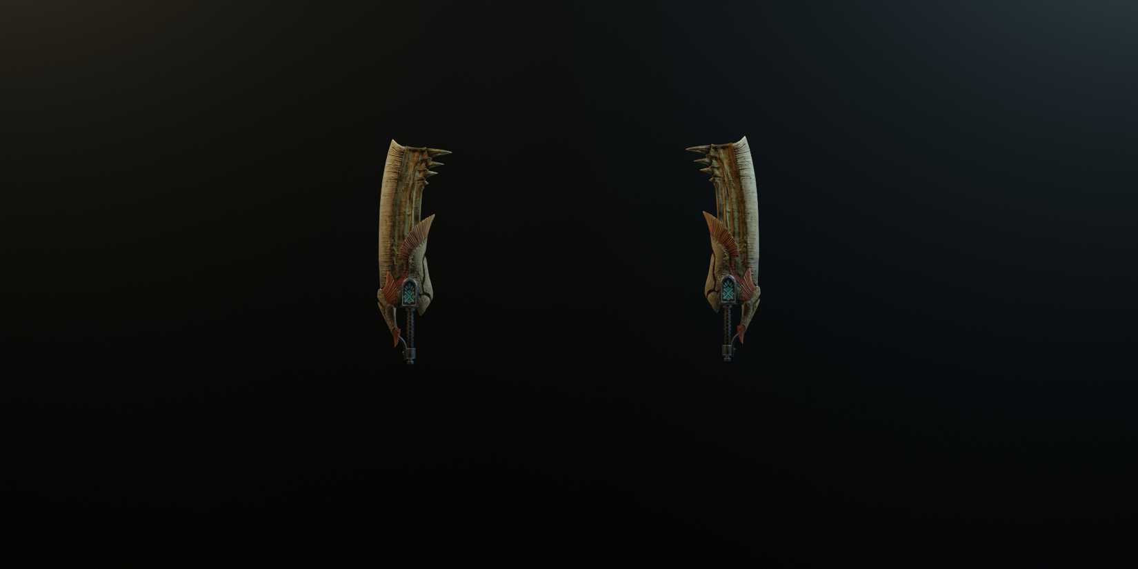 Jyura Hatchets model in Monster Hunter World