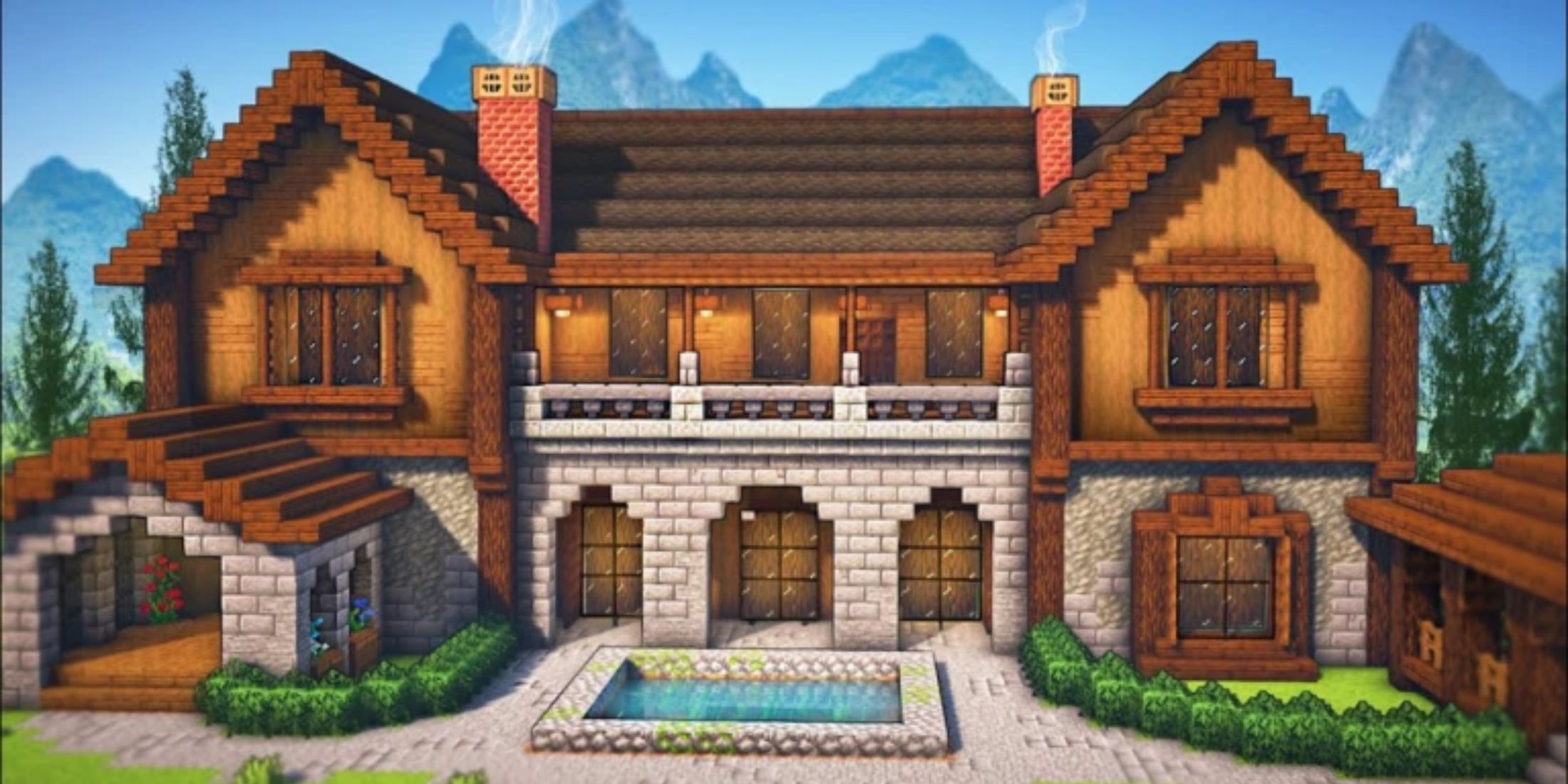 Minecraft Mansion Tycoon building