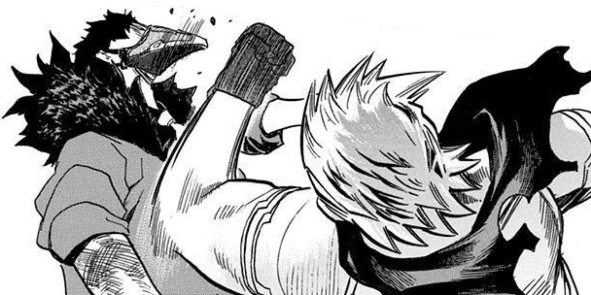 Mirio punches Overhaul after losing his quirk.