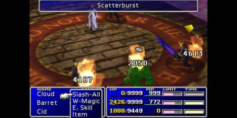 Cloud, Barret, and Cid in Final Fantasy 7