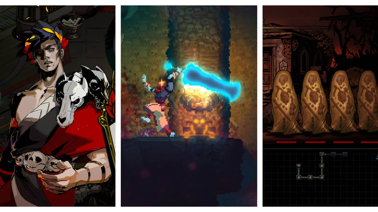 Hades Dead Cells and Darkest Dungeon