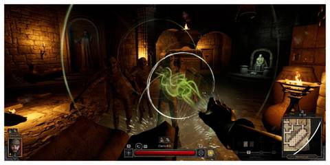 Dark and Darker - Steam Screenshot (A Cleric Fighting Mummies)