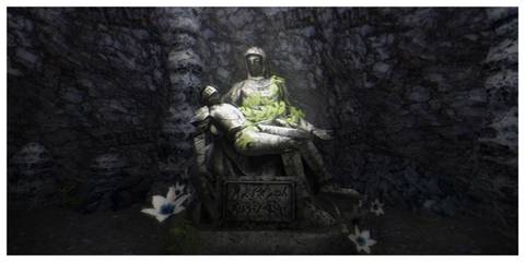 Lunacid - Steam Screenshot (Sunlight Shining On A Statue)