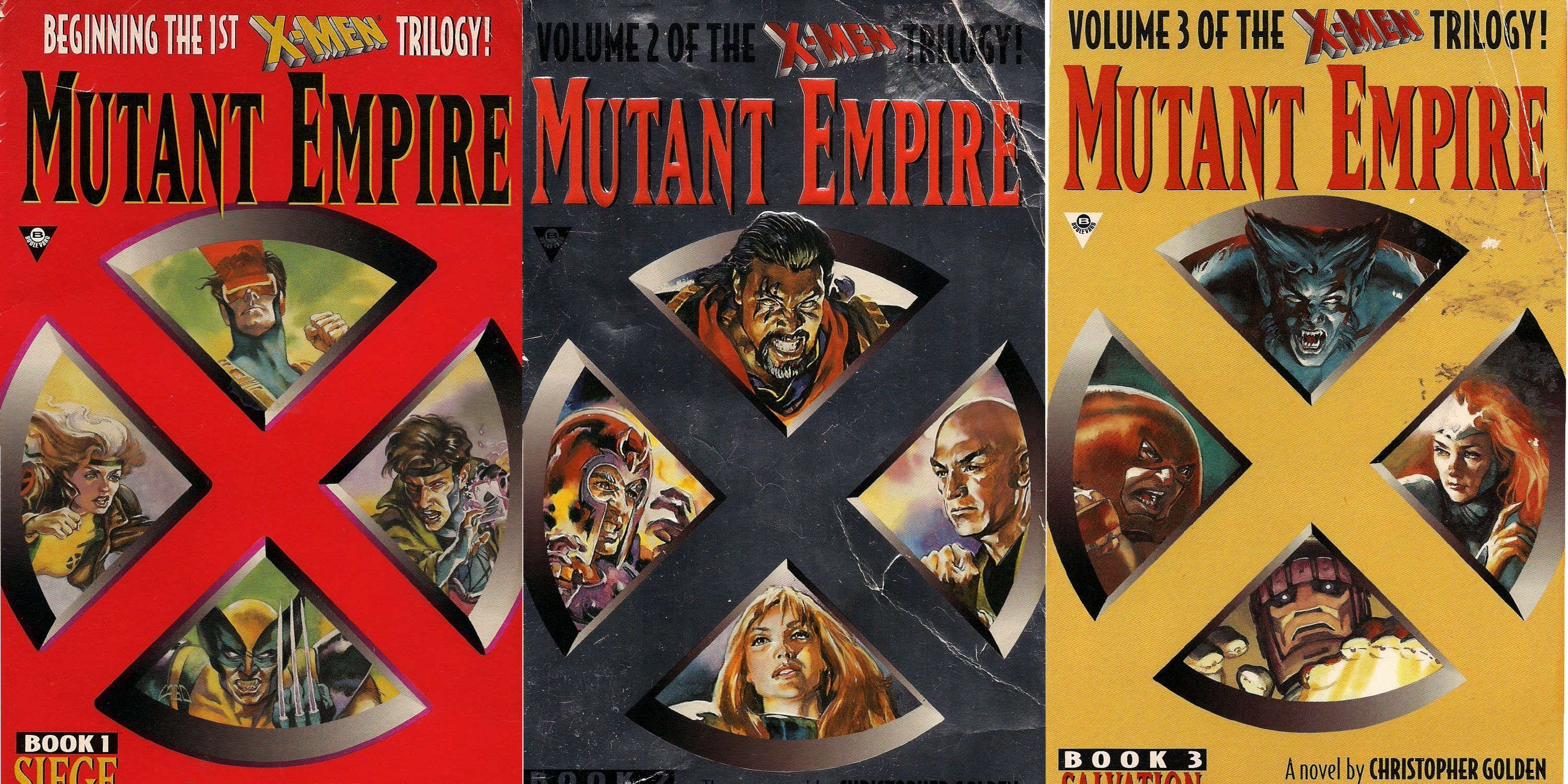 X-Men: Mutant empire trilogy book covers