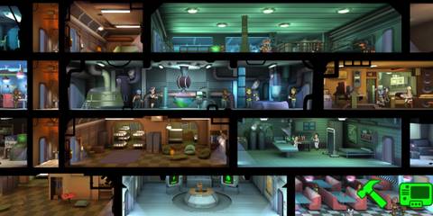 many rooms in the Fallout shelter and the vault dwellers inside