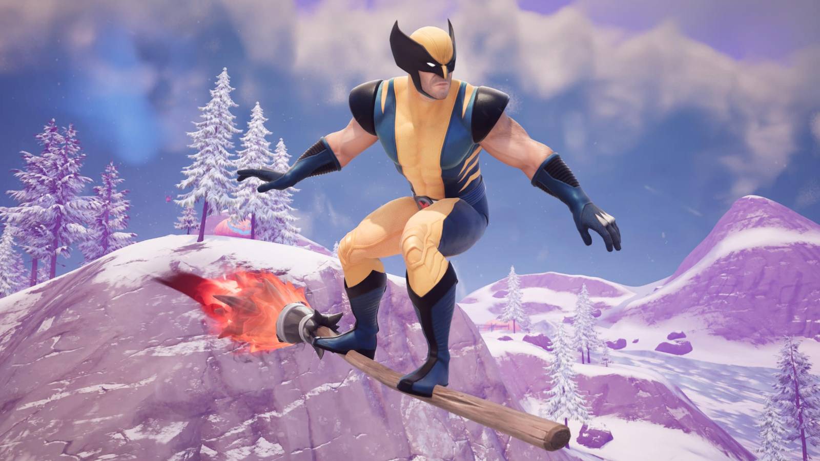 wolverine flies on the witch broom