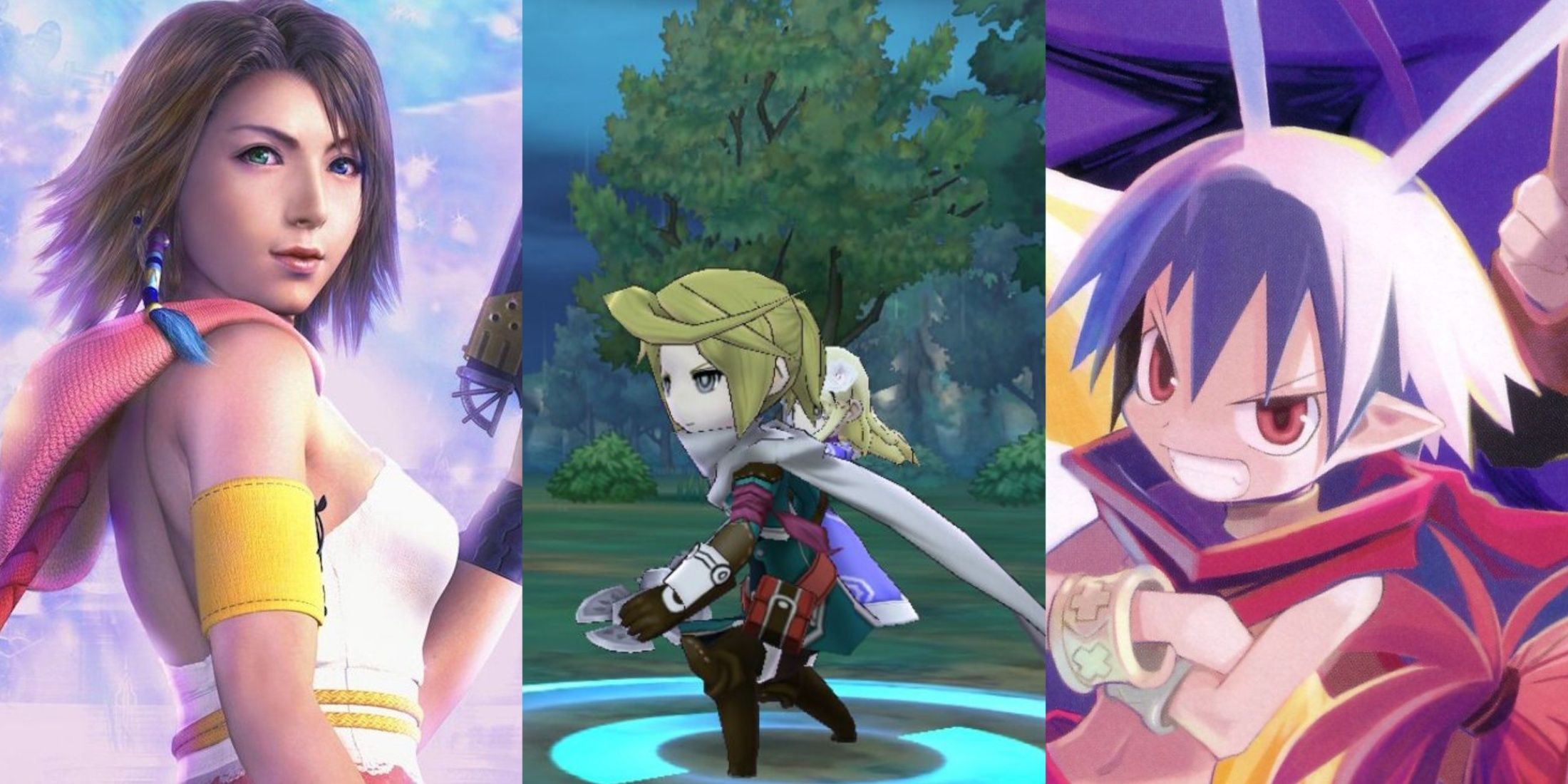 FFX-2, Alliance Alive, Disgaea collage