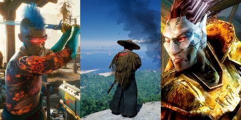 Cyberpunk 2077, Ghost of Tsushima, Morrowind