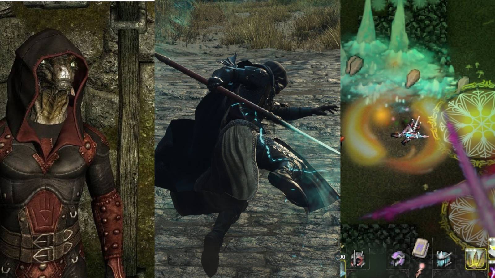 Skyrim, Dragon's Dogma 2, 9th Dawn 3 collage