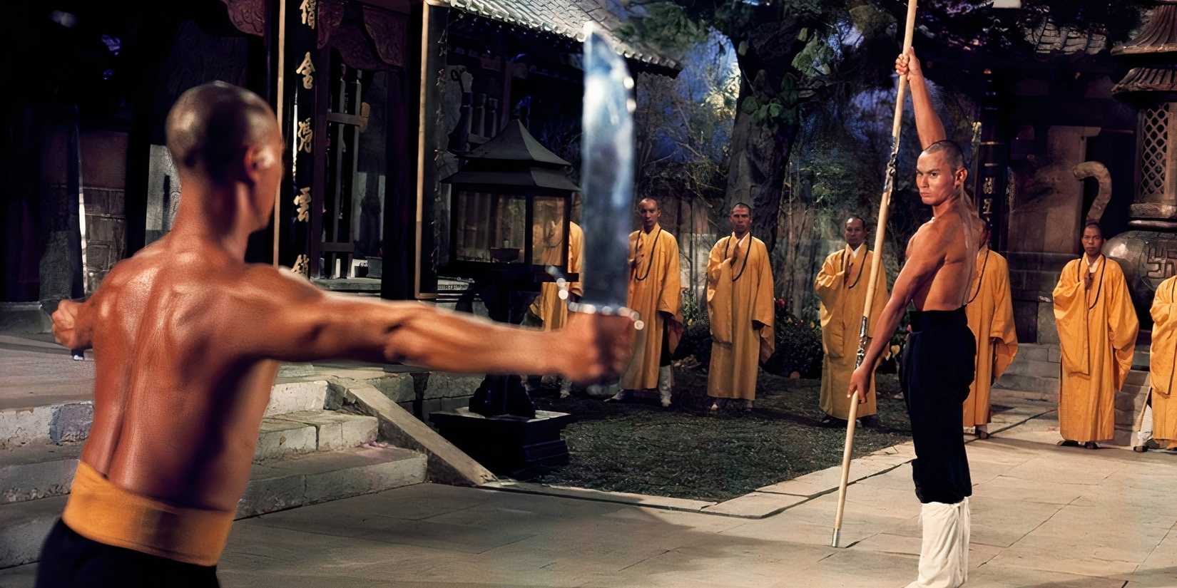 10 Most Iconic Martial Arts Actors, Ranked Gorden Liu staring in the 36th chamber of shaolin