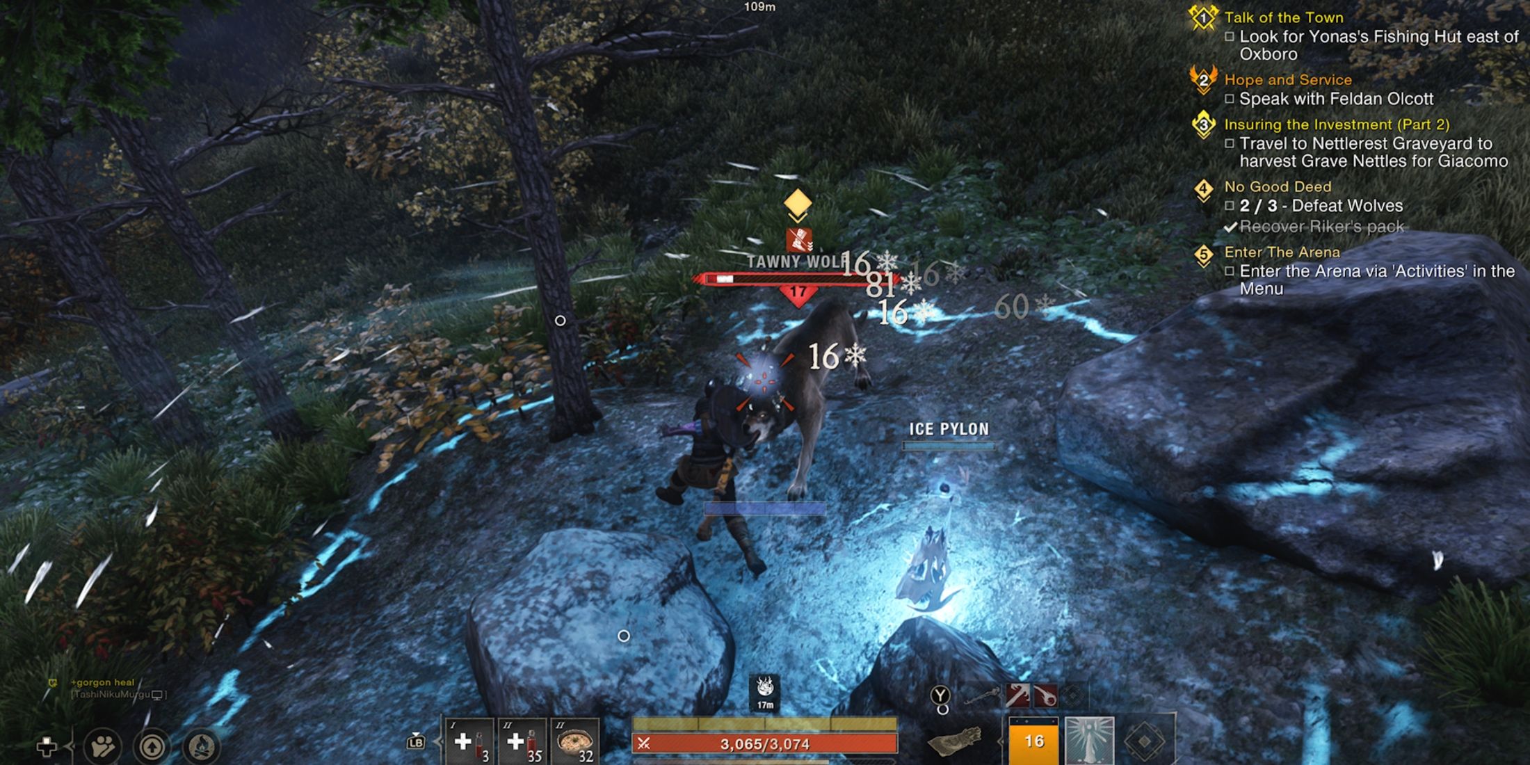 fighting with ice gauntlet in new world aeternum