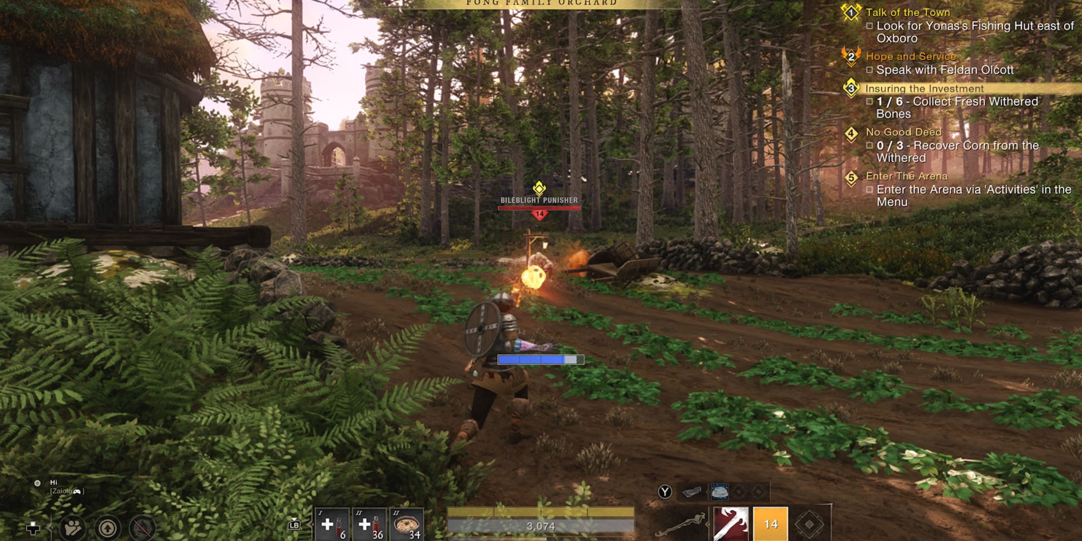 battling foes with fire staff in new world aeternum