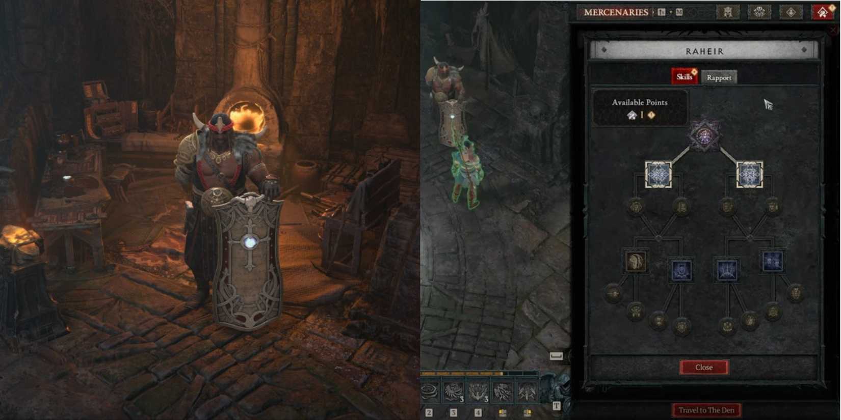 Diablo 4 Vessel of Hatred Raheir mercenary and skill tree