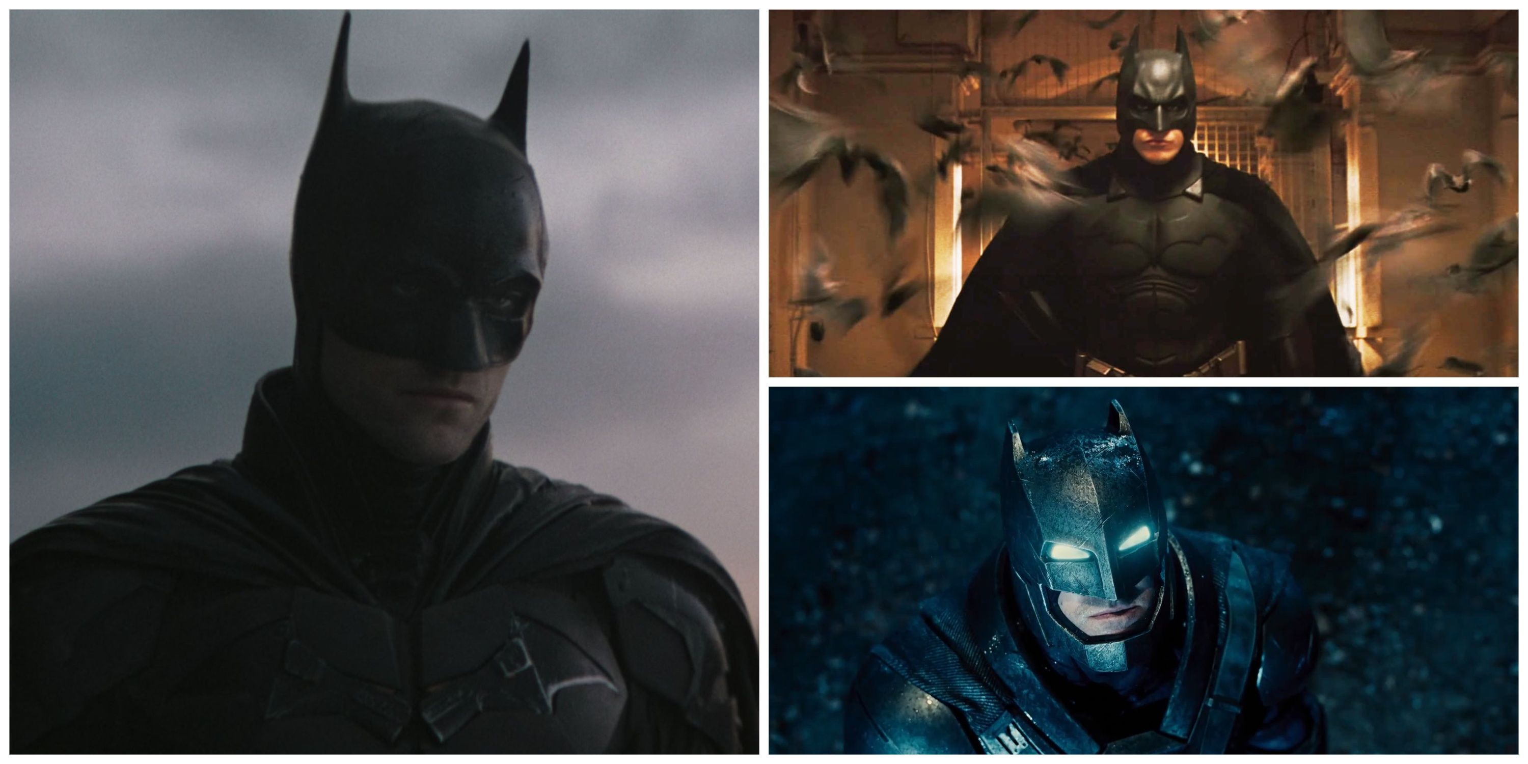 robert pattinson batman, ben affleck batman, christian bale batman