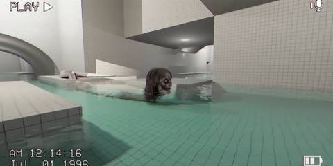 The Classrooms pool serpent stalking hte player character.