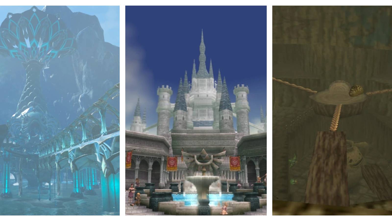 Breath of the Wild Zora Domain Twilight Princess Castle Town Ocarina of Time Goron City