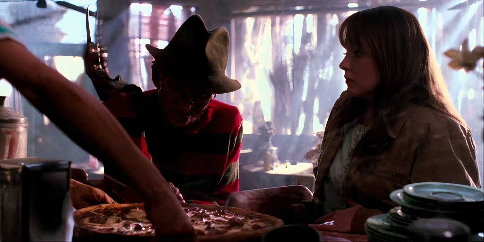 Nightmare On Elm Street 4 - Dream Master - Freddy sharing a pizza
