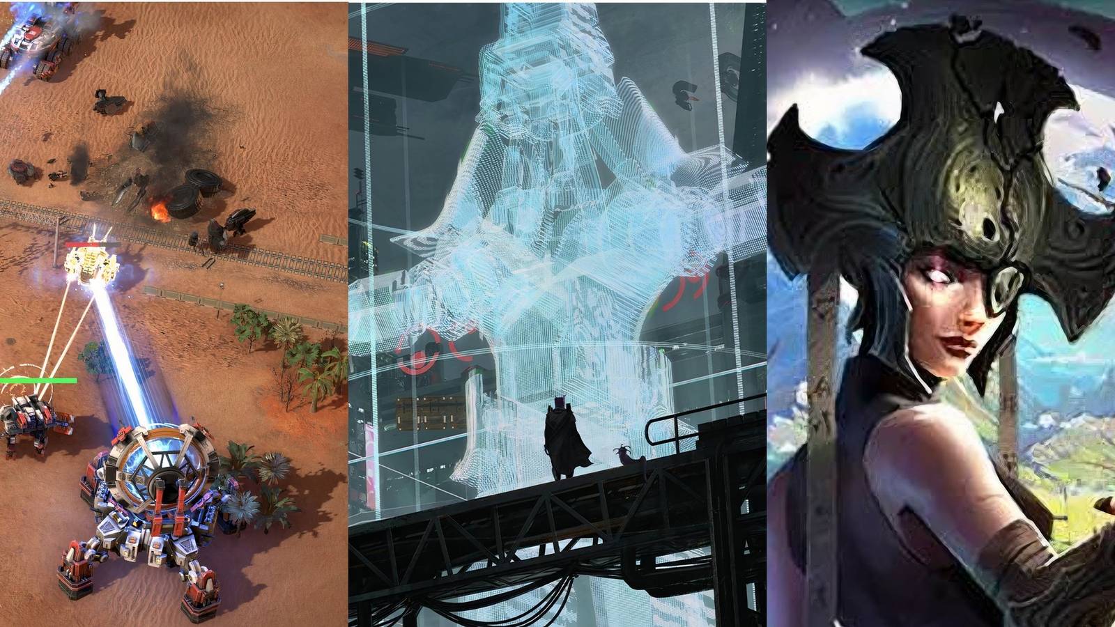 Mechabellum, Stellaris, Age of Wonders 4 collage