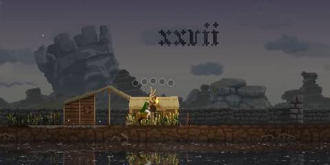 an evening scene with roman numerals indicating this is day 27 of gameplay
