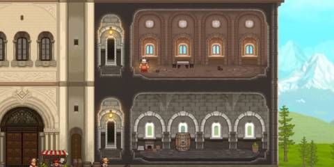 Gameplay footage of the abbey from ale abbey