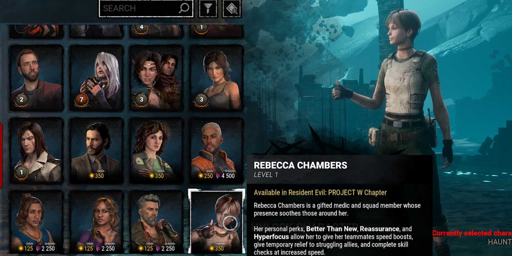 rebecca chambers in dead by daylight