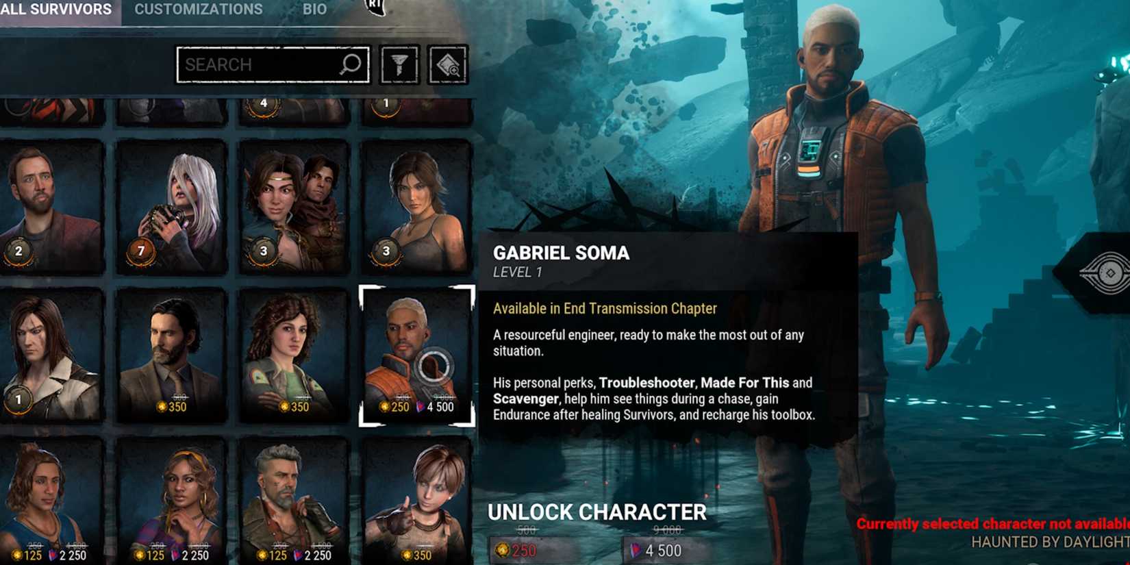 gabriel soma in dead by daylight