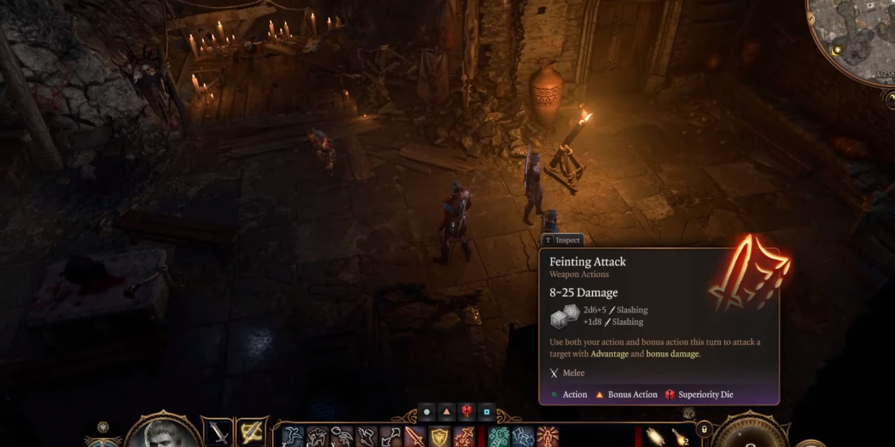 Feinting Attack in Baldur's Gate 3