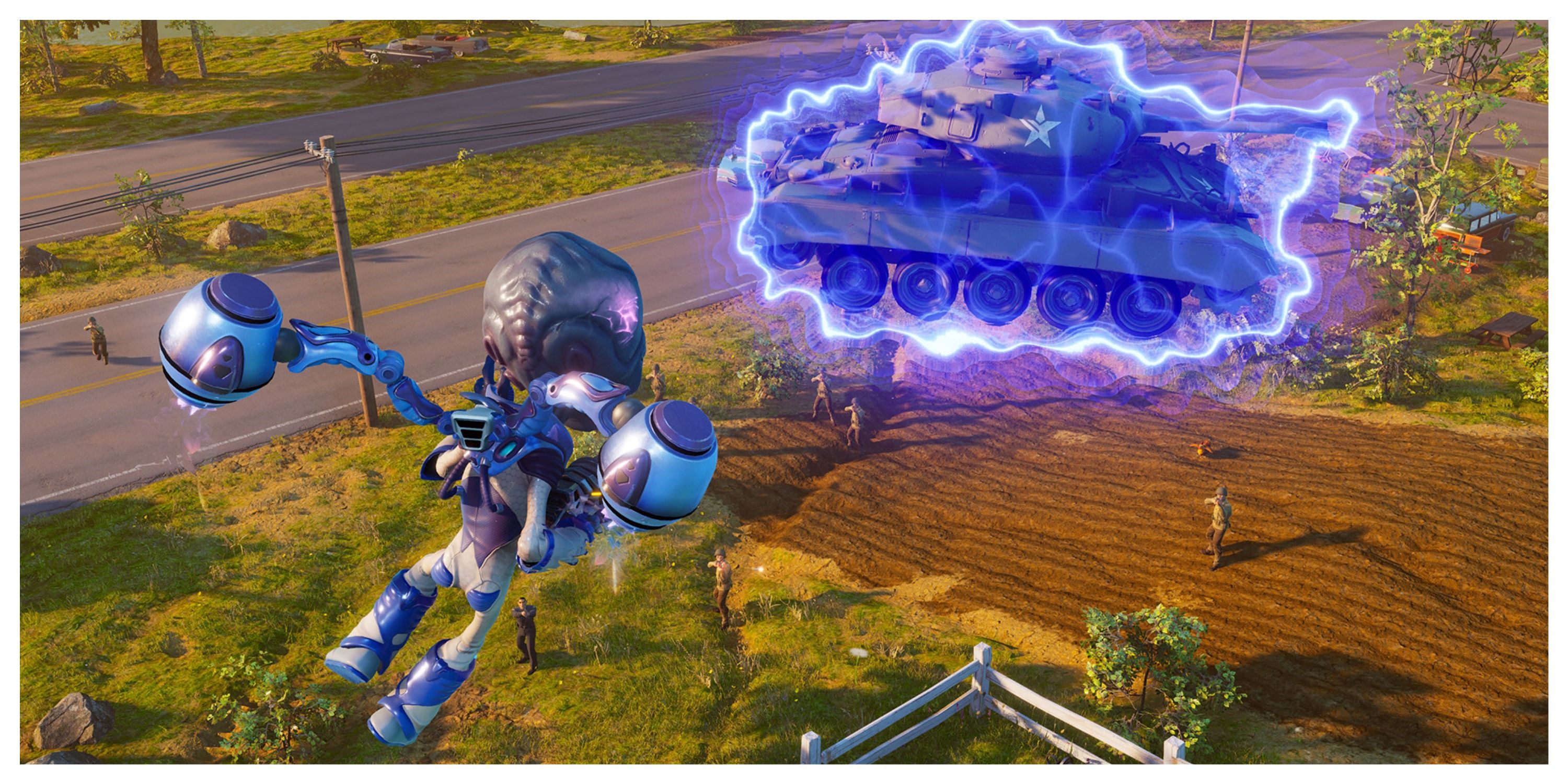 Destroy All Humans! - Steam Screenshot (Battling A Tank)