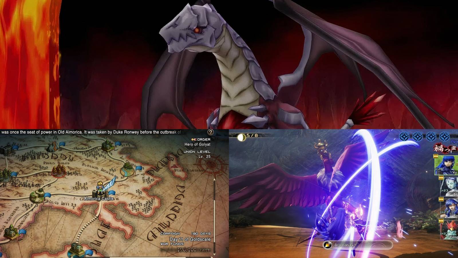 Alliance Alive, Tactics Ogre, SMT Vengeance collage