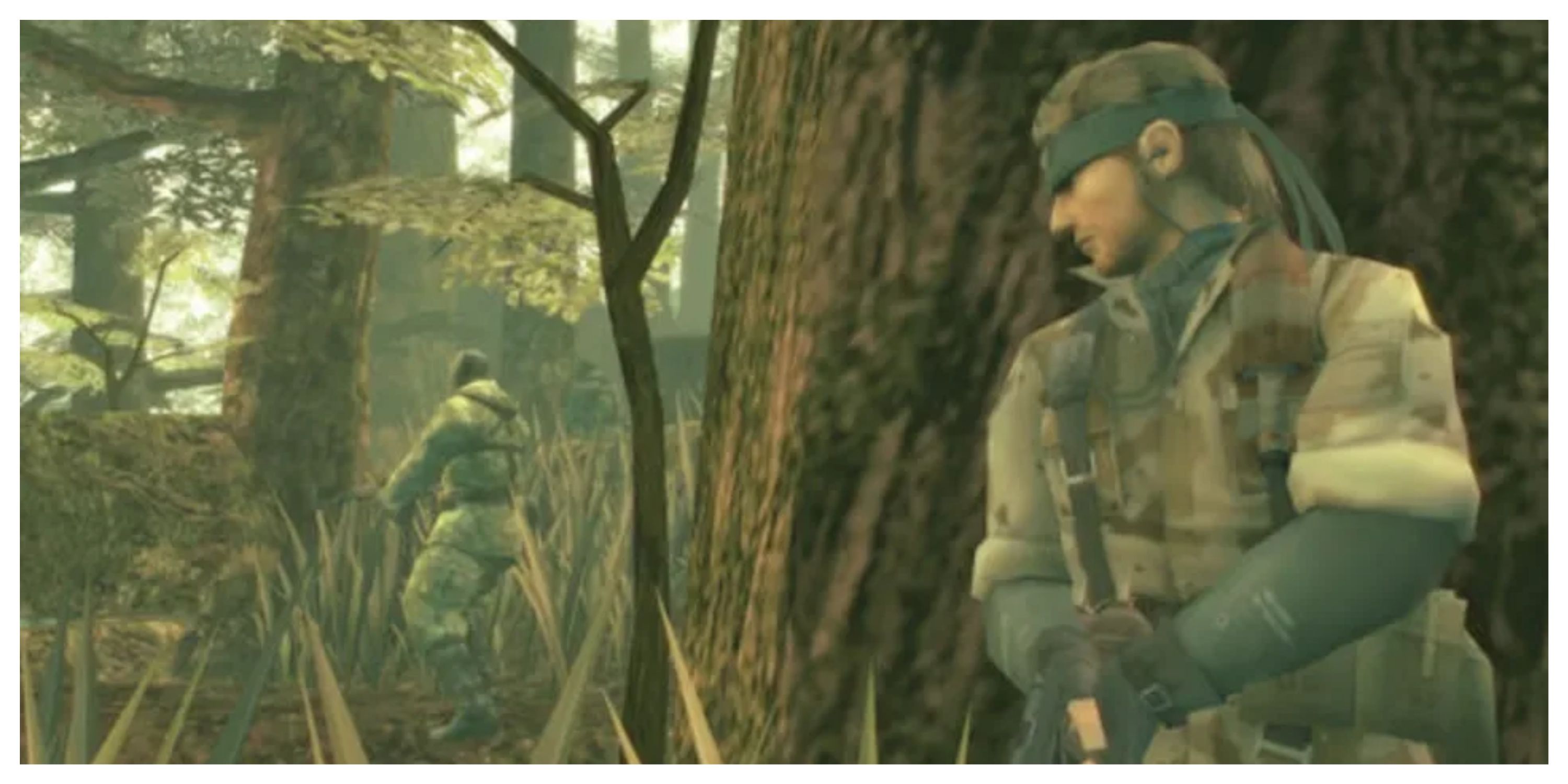 METAL GEAR SOLID 3: Snake Eater - IGDB Screenshot (Snake Behind A Tree)