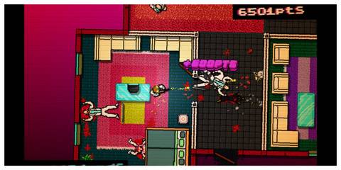 Hotline Miami - Steam Screenshot (Shooting An Enemy)