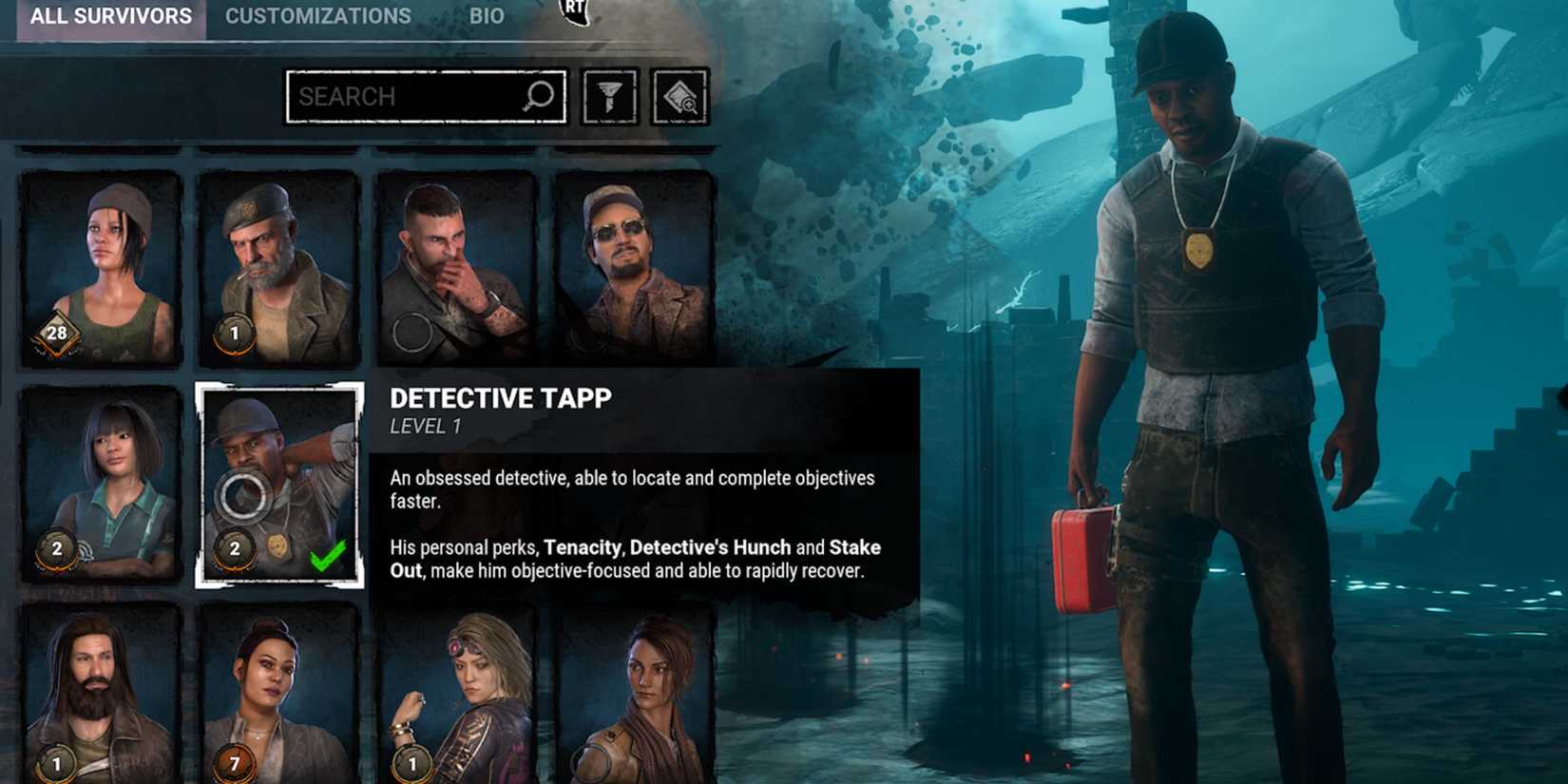 detective tapp in dead by daylight