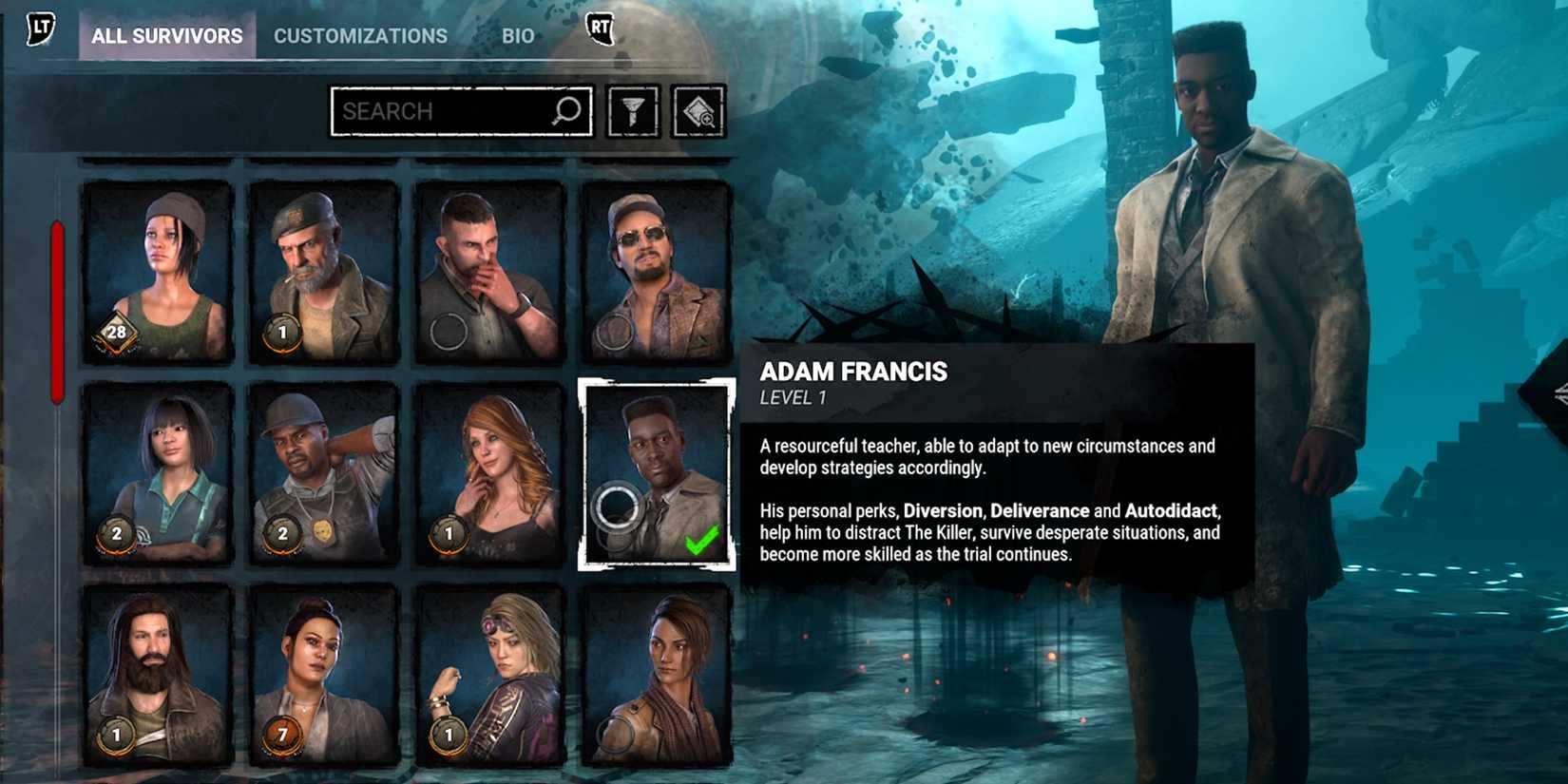 adam francis in dead by daylight