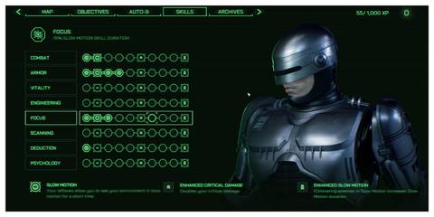 RoboCop: Rogue City - Steam Screenshot (Skills Menu)
