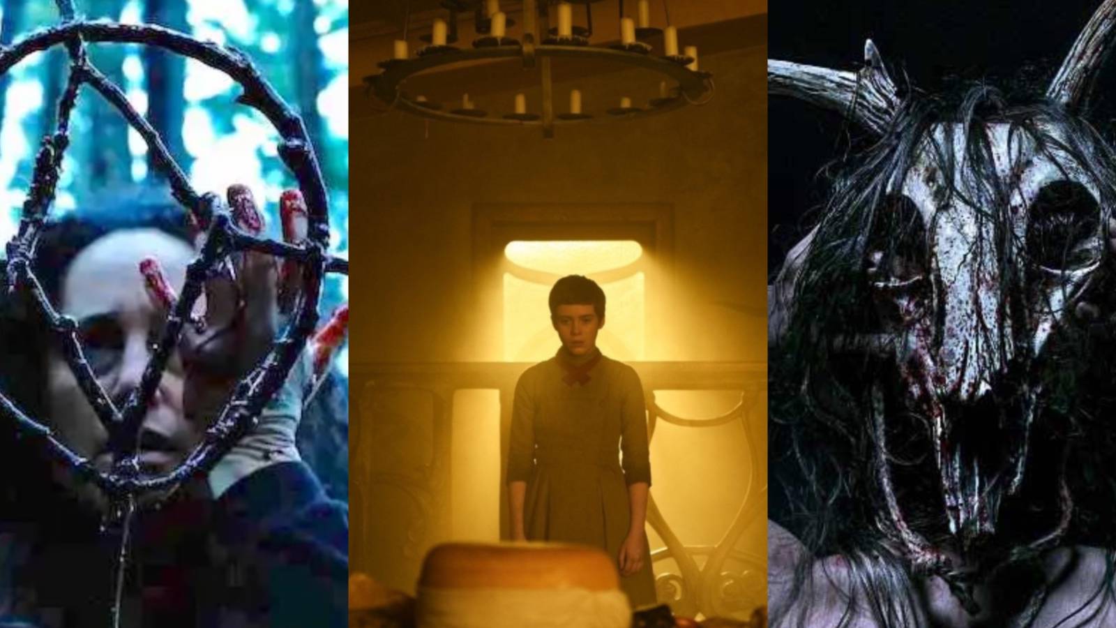 three images from scary witch movies