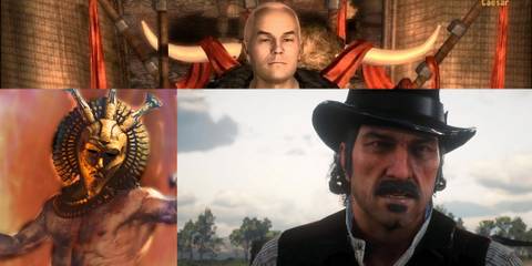 New Vegas, Morrrowind, Red Dead Redemption 2 collage