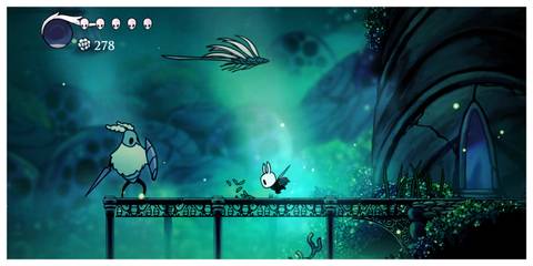Hollow Knight - Steam Screenshot (Fighting A Moss Knight)