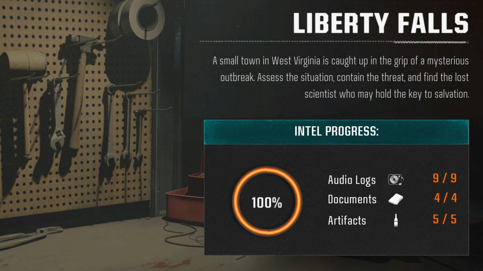 liberty falls 100% completion